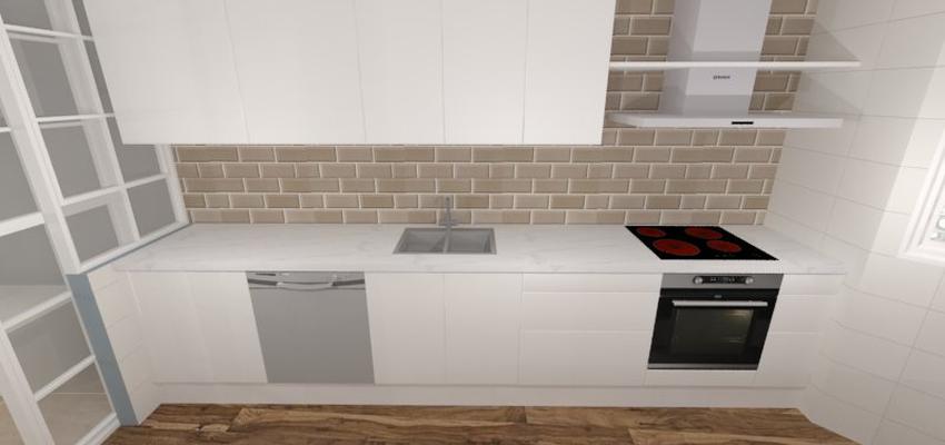 Cocina Estilo moderno Color blanco, gris, negro  diseñado por ViviendaSana | Reformista, constructor | Copyright ViviendaSana