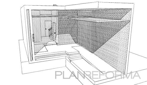 Recibidor, Patio, Porche style moderno color blanco, negro  diseñado por OMNIA Construcciones | Gremio | Copyright <a rel="license" href="http://creativecommons.org/licenses/by-nc-nd/4.0/"><img alt="Licencia Creative Commons" style="border-width:0" src="https://i.creativecommons.org/l/by-nc-nd/4.0/88x31.png" /></a><br />Esta obra está bajo una <a rel="license" href="http://creativecommons.org/licenses/by-nc-nd/4.0/">Licencia Creative Commons Atribución-NoComercial-SinDerivar 4.0 Internacional</a>.