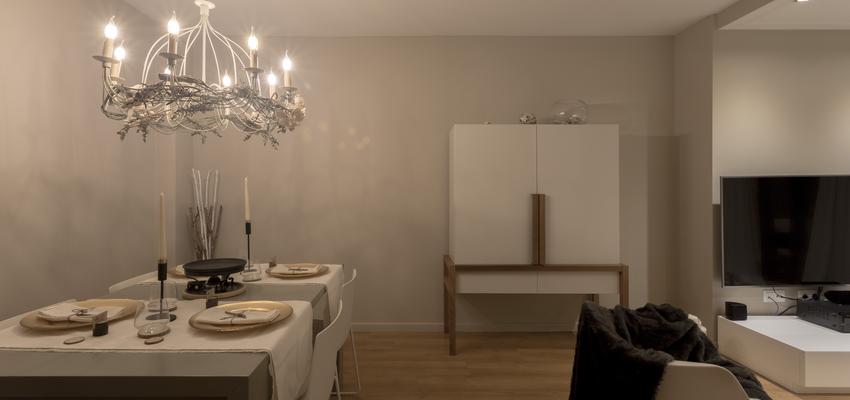 Comedor, Salon Estilo moderno Color beige, marron, blanco  diseñado por acertus | Arquitecto Técnico | Copyright acertus