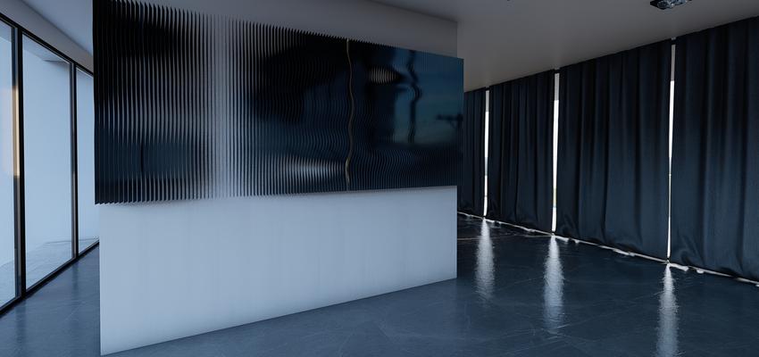Pasillo Estilo contemporaneo Color blanco, gris, gris  diseñado por Atlantico Arqs | Arquitecto 