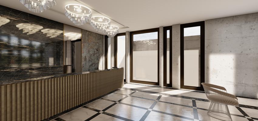 Estudio, Escalera, Exterior Estilo moderno Color gris  diseñado por Atlantico Arqs | Arquitecto | Copyright Hotel en Merida, Mexico / atlantico arqs
