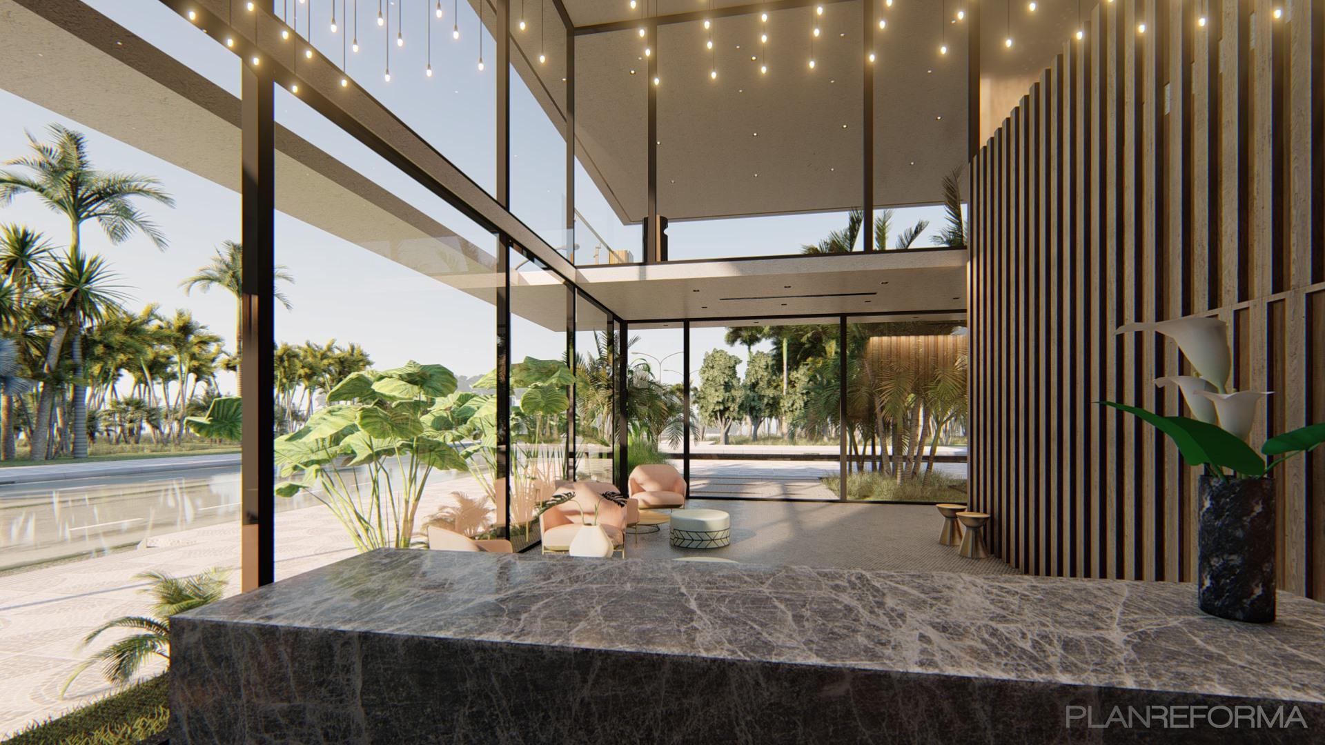 Garaje, Gimnasio, Hotel Estilo moderno Color gris  diseñado por Atlantico Arqs | Arquitecto | Copyright condominio valle de bravo// mexico// atlanticoarqs