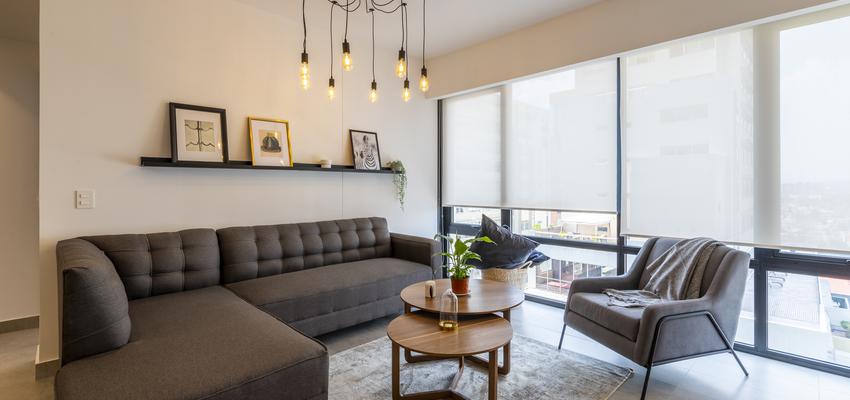 Baño, Comedor, Cocina Estilo moderno Color marron, blanco, gris  diseñado por Atlantico Arqs | Arquitecto | Copyright decoracion  Depto Neuchatel / polanco/ atlanticoarqs