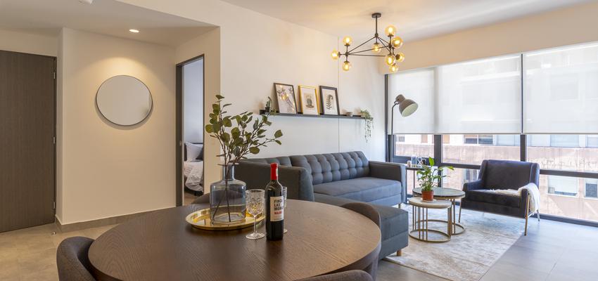 Baño, Comedor, Cocina Estilo moderno Color blanco, gris, gris  diseñado por Atlantico Arqs | Arquitecto | Copyright Deco interiores neuchatel / mexico/atlanticoarqs