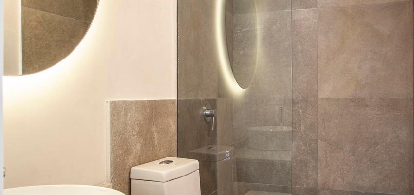 Baño, Comedor, Cocina Estilo moderno Color beige, marron, blanco  diseñado por Atlantico Arqs | Arquitecto | Copyright Reforma Depto Polanco, cmdx / Atlantico arqs