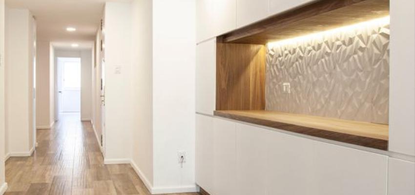 Baño, Comedor, Cocina Estilo moderno Color beige, marron, blanco  diseñado por Atlantico Arqs | Arquitecto | Copyright Reforma Depto Polanco, cmdx / Atlantico arqs