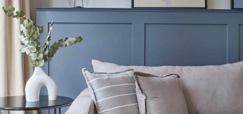 Dormitorio, Comedor, Cocina Estilo moderno Color azul cielo, blanco  diseñado por Atlantico Arqs | Arquitecto 