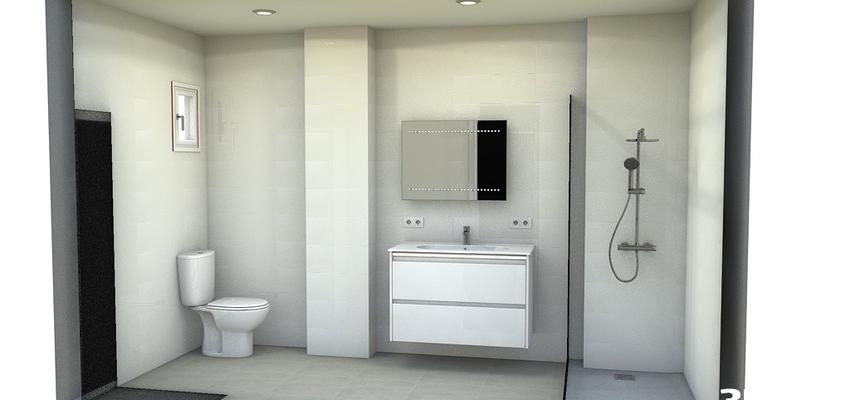 Baño Estilo moderno Color azul oscuro  diseñado por ergon construcciones | Gremio | Copyright ergon construcciones