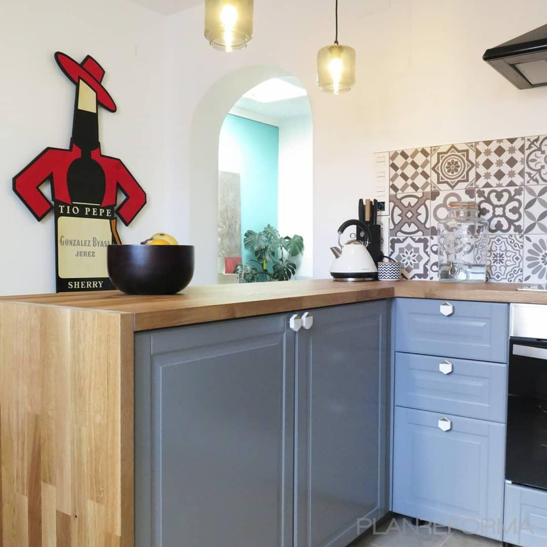 Cocina Estilo vintage Color gris