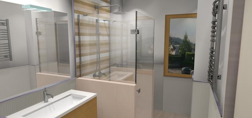 Baño Estilo moderno Color beige, marron, plateado  diseñado por DEDISEÑO interiorismo | Gremio | Copyright Dediseño interiorismo