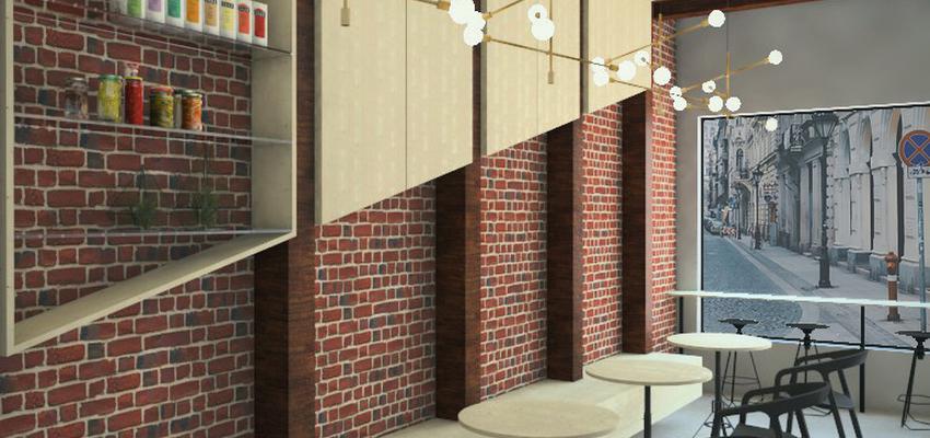 Restaurante, Cafeteria, Bar Estilo moderno Color rojo, amarillo, negro  diseñado por Maite Fernández | Interiorista 