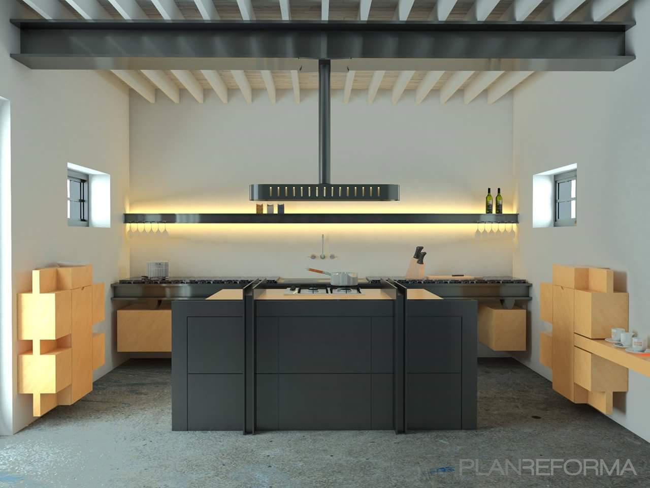 Cocina Estilo moderno Color marron, dorado  diseñado por Maite Fernández | Interiorista 