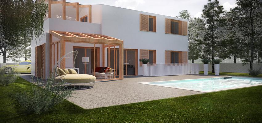 Terraza, Piscina, Jardin Estilo contemporaneo Color marron, verde, beige, marron, blanco, plateado  diseñado por Oficina Urbana | Arquitecto | Copyright Renato Pucci