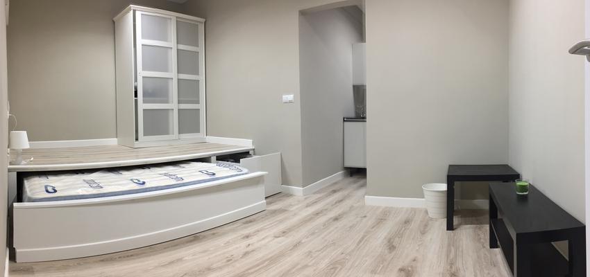 Dormitorio, Estudio, Comedor Estilo moderno Color beige, blanco, gris  diseñado por Alberto | Gremio | Copyright madridecora.com