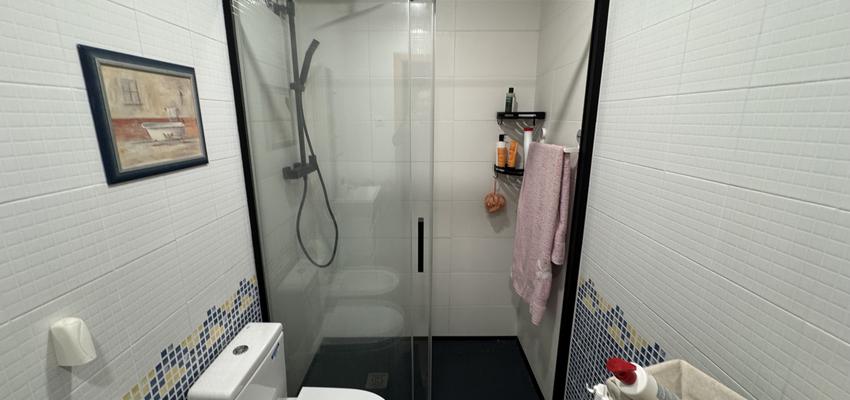 Baño Estilo clasico Color azul oscuro, gris  diseñado por Sergi | Reformista, constructor | Copyright Propia