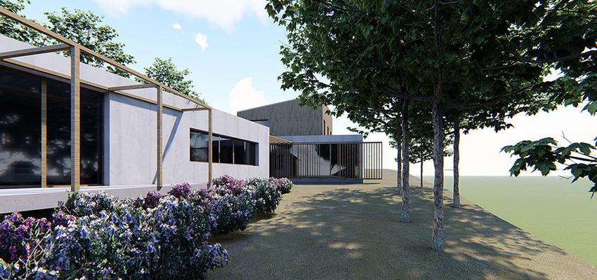 Exterior, Galería, Jardin Estilo contemporaneo Color verde  diseñado por Pep Sala - rsp arquitectura | Arquitecto | Copyright Pep Sala - rsp