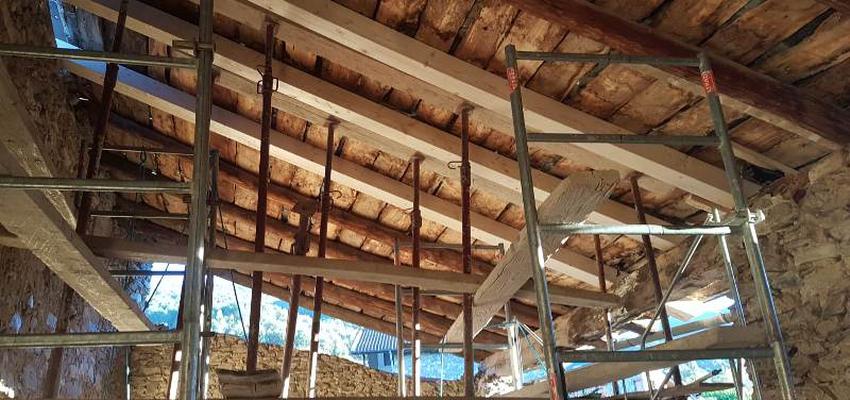 Porche, Exterior, Galería Estilo moderno Color marron, marron  diseñado por Pep Sala - rsp arquitectura | Arquitecto | Copyright Pep Sala - rsp