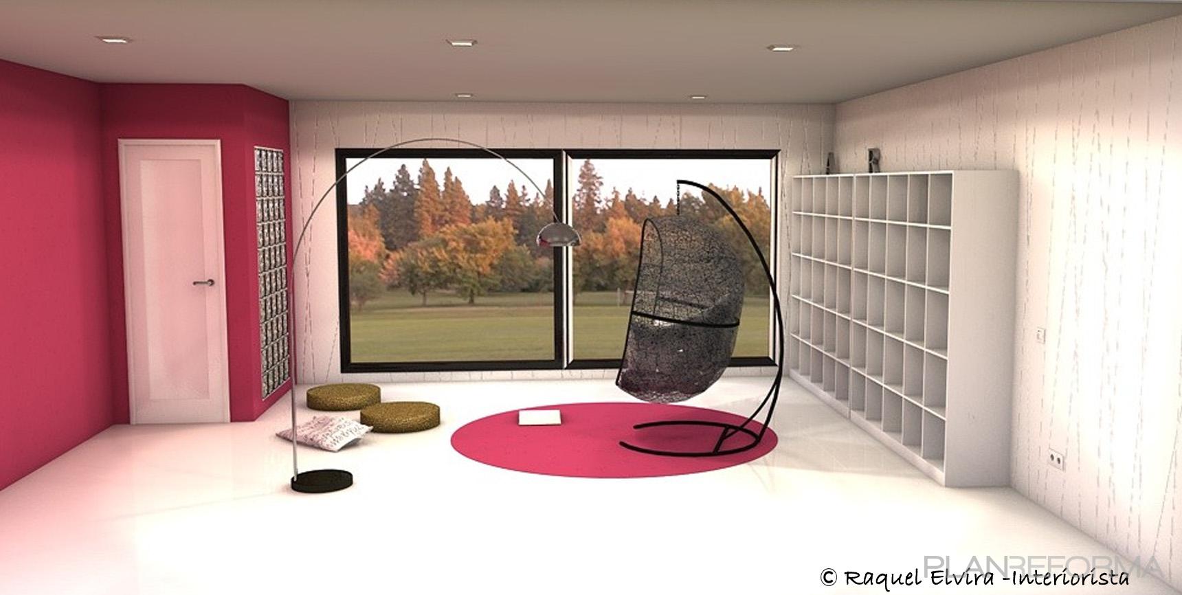 Estudio style moderno color rojo  diseñado por Raquel  | Decorador 