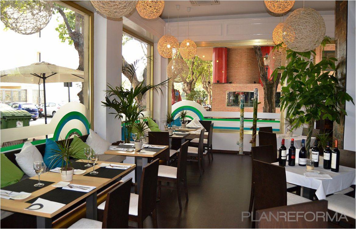 Comedor, Restaurante, Cafeteria style tropical color beige, marron