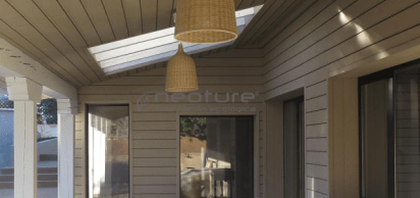 Exterior Estilo rustico Color amarillo, marron, blanco  diseñado por Neoture Innovación Ecológica | Gremio | Copyright Neoture Innovación Ecológica