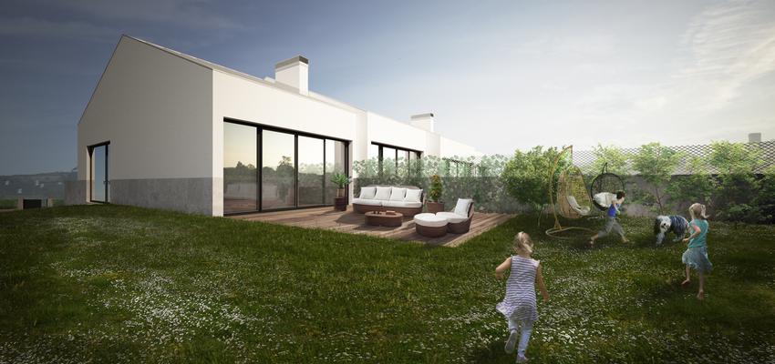 Porche, Exterior, Jardin Estilo moderno Color blanco, gris, negro  diseñado por Xabier Ramos | Arquitecto | Copyright Esta información es propiedad de Xabier Ramos Bilbao, todos los derechos reservados.