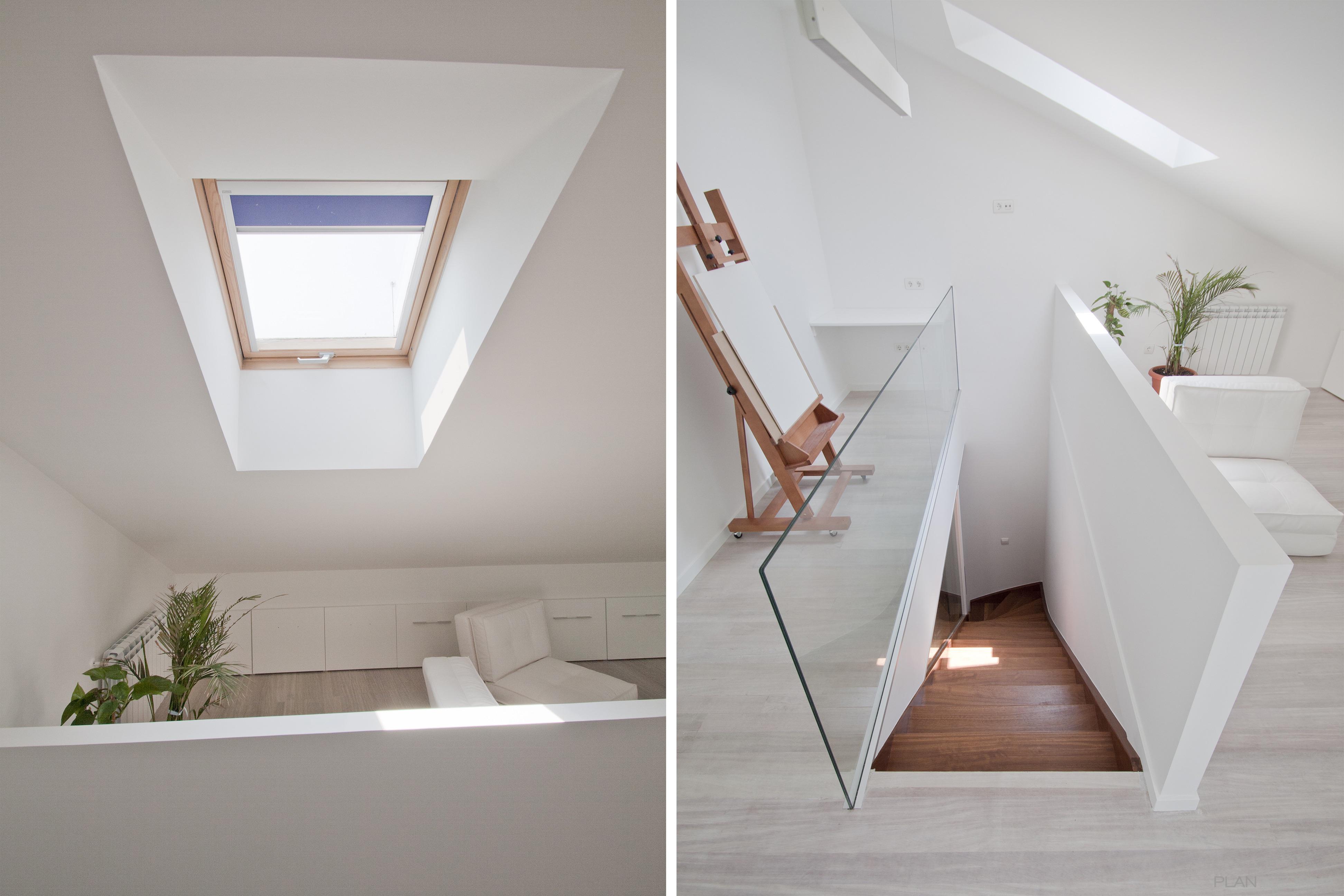 Dormitorio, Estudio, Loft Estilo moderno Color marron, beige, blanco, plateado  diseñado por Xabier Ramos | Arquitecto | Copyright Esta información es propiedad de Xabier Ramos Bilbao, todos los derechos reservados.