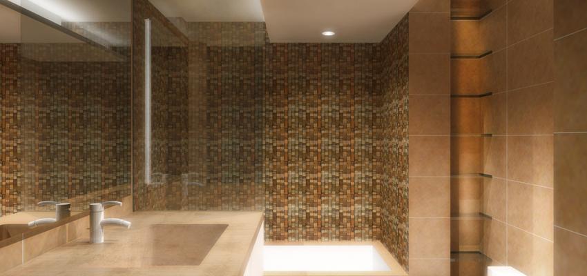 Baño style moderno color beige, marron  diseñado por Pastor & Associats | Arquitecto 