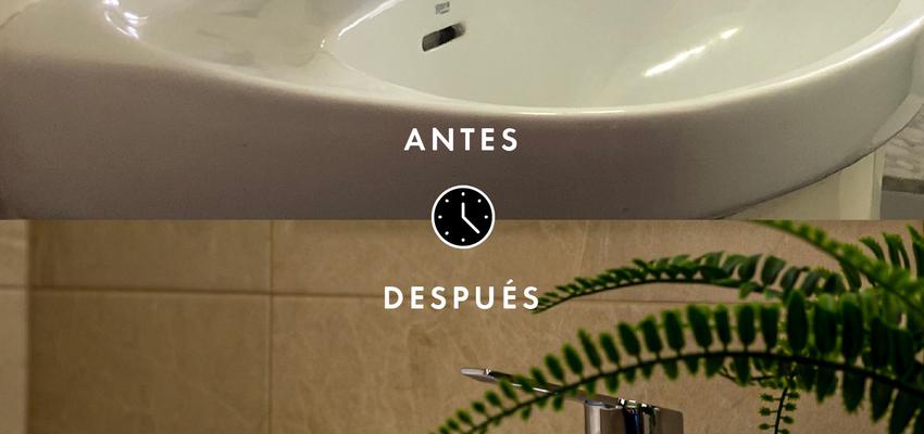 Baño Estilo contemporaneo Color verde, beige, blanco  diseñado por Konsilio Technical | Reformista, constructor | Copyright Imagen propia