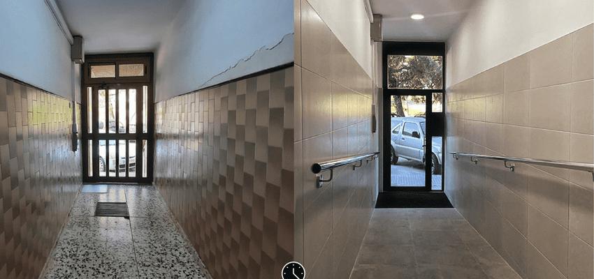 Vestibulo Estilo clasico Color marron, blanco, negro  diseñado por Konsilio Technical | Reformista, constructor | Copyright Imagen propia