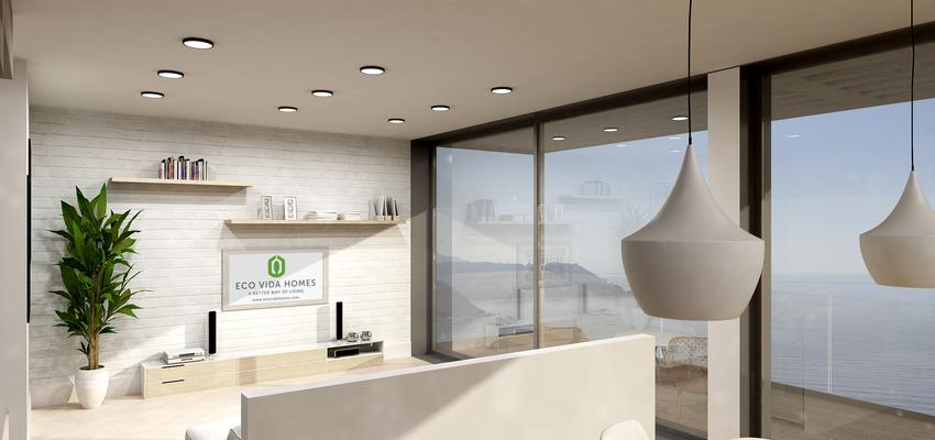 Salon Estilo moderno Color blanco  diseñado por Arquiox Idea | Arquitecto 