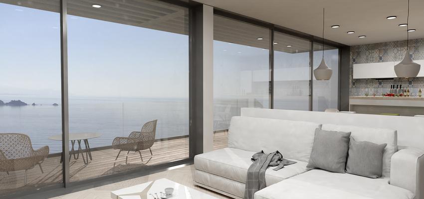 Salon Estilo moderno Color blanco  diseñado por Arquiox Idea | Arquitecto 