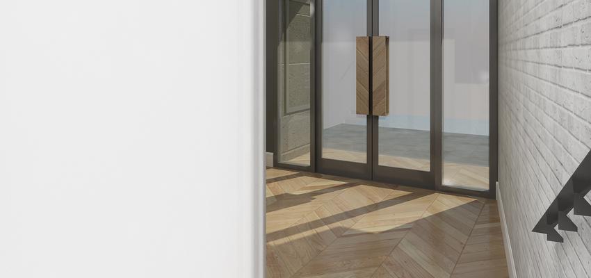 Vestibulo Estilo contemporaneo Color gris  diseñado por Arquiox Idea | Arquitecto 