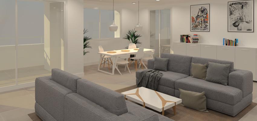 Salon Estilo contemporaneo Color gris  diseñado por Arquiox Idea | Arquitecto 