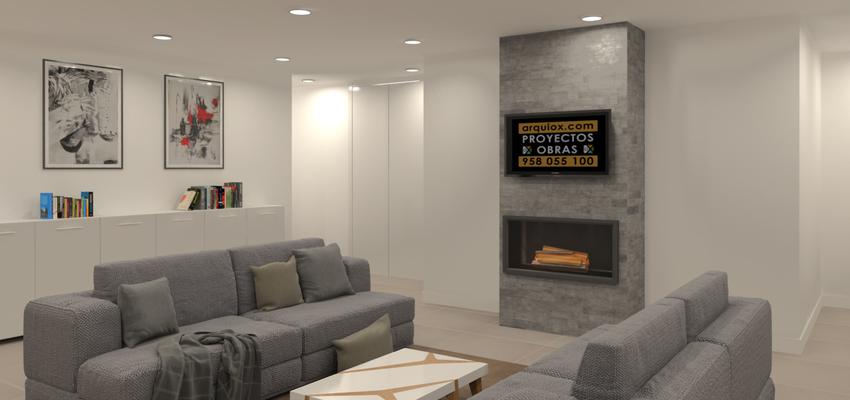 Salon Estilo contemporaneo Color gris  diseñado por Arquiox Idea | Arquitecto 