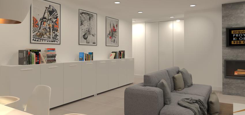 Salon Estilo contemporaneo Color gris  diseñado por Arquiox Idea | Arquitecto 