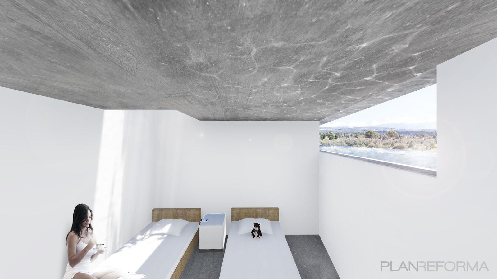 Dormitorio style moderno color marron, blanco, gris  diseñado por SERRANO + BAQUERO | Arquitecto 