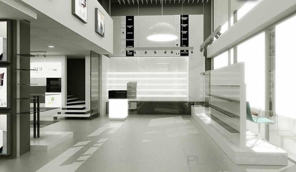 Tienda style moderno color blanco, gris, gris  diseñado por AG Interiorismo | Interiorista | Copyright AG INTERIORISMO