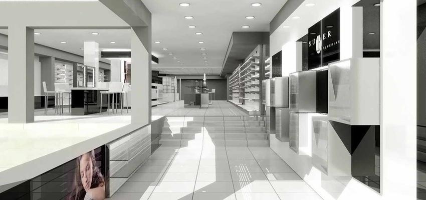 Tienda style contemporaneo color blanco, gris, negro  diseñado por AG Interiorismo | Interiorista | Copyright ag