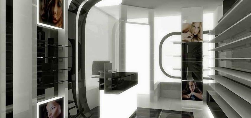 Tienda, Salón de belleza style moderno color gris, gris, negro  diseñado por AG Interiorismo | Interiorista | Copyright AG INTERIORISMO