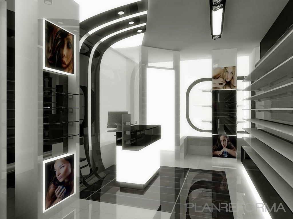 Tienda, Salón de belleza style moderno color gris, gris, negro  diseñado por AG Interiorismo | Interiorista | Copyright AG INTERIORISMO