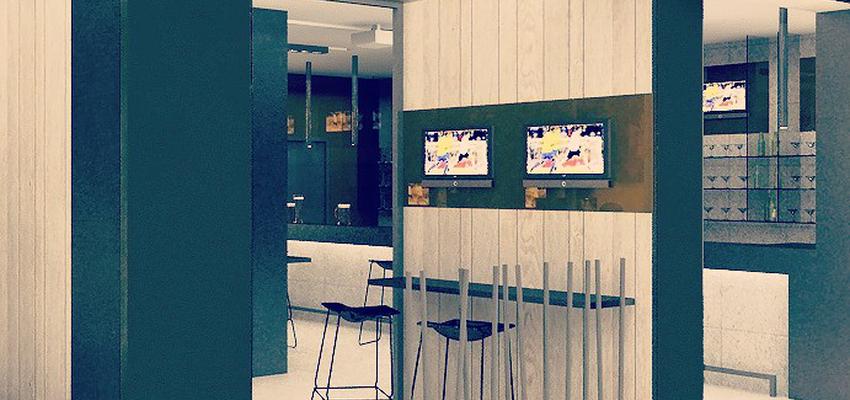 Bar style contemporaneo color beige, marron, gris  diseñado por AG Interiorismo | Interiorista | Copyright AG INTERIORISMO