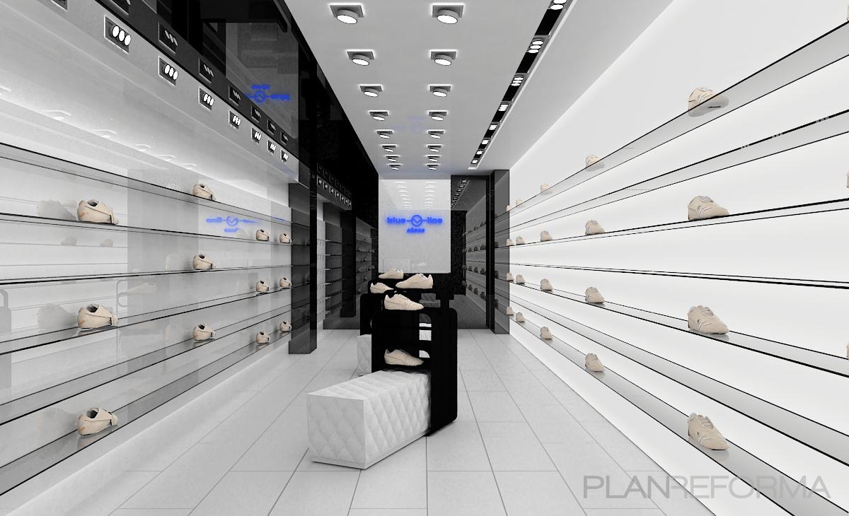 Tienda style moderno color azul, gris, negro  diseñado por AG Interiorismo | Interiorista 