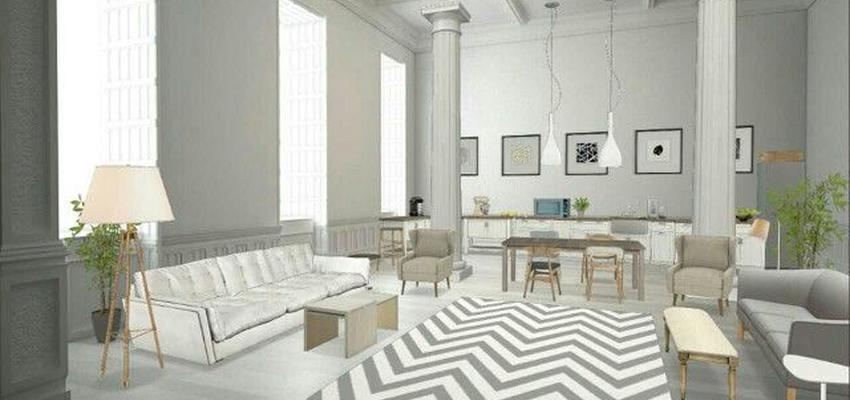 Comedor, Cocina, Salon Estilo eclectico Color beige, gris, gris  diseñado por Paula Blanc | Interiorista | Copyright Blanc Interiores