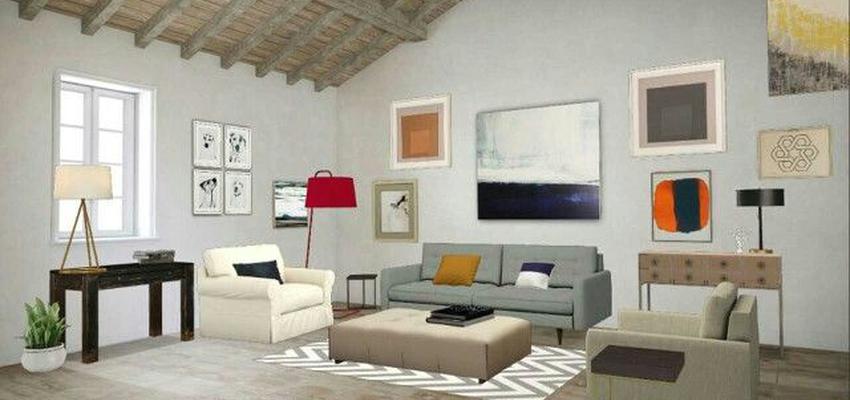 Salon Estilo vintage Color rosa, gris, gris  diseñado por Paula Blanc | Interiorista | Copyright Blanc Interiores