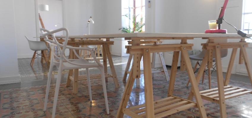 Estudio Estilo eclectico Color rosa, verde, beige  diseñado por Paula Blanc | Interiorista | Copyright Blanc Interiores