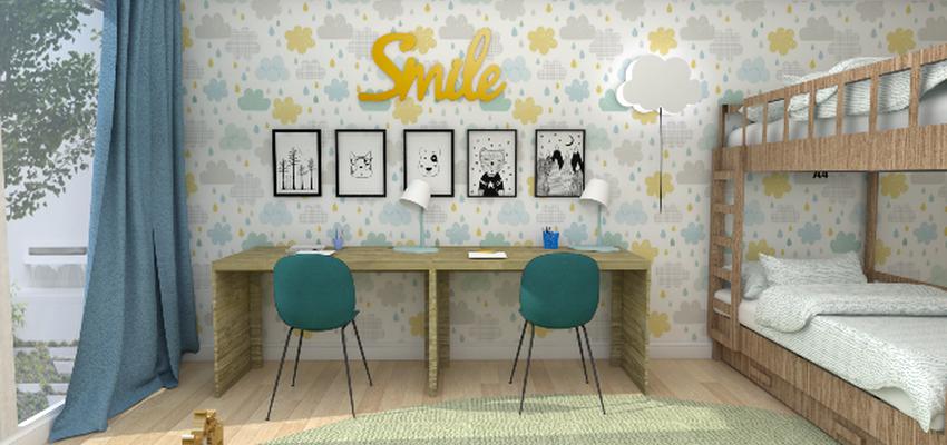 Dormitorio, Niños Estilo moderno Color amarillo, verde, turquesa  diseñado por Estudio Lota | Interiorista | Copyright Estudio Lota