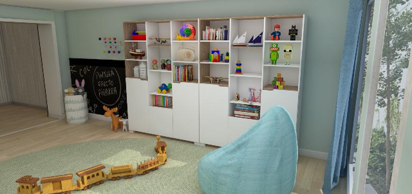Dormitorio, Niños Estilo moderno Color amarillo, verde, turquesa  diseñado por Estudio Lota | Interiorista | Copyright Estudio Lota