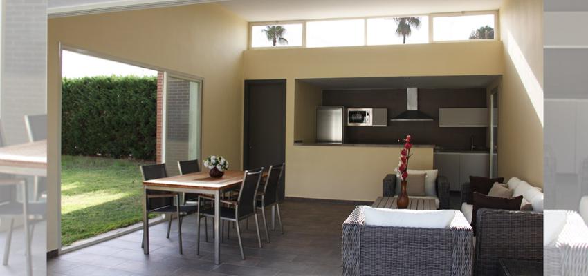 Comedor, Piscina, Jardin Estilo contemporaneo Color verde  diseñado por ACTIVE Arquitectos | Arquitecto | Copyright ACTIVE Arquitectos