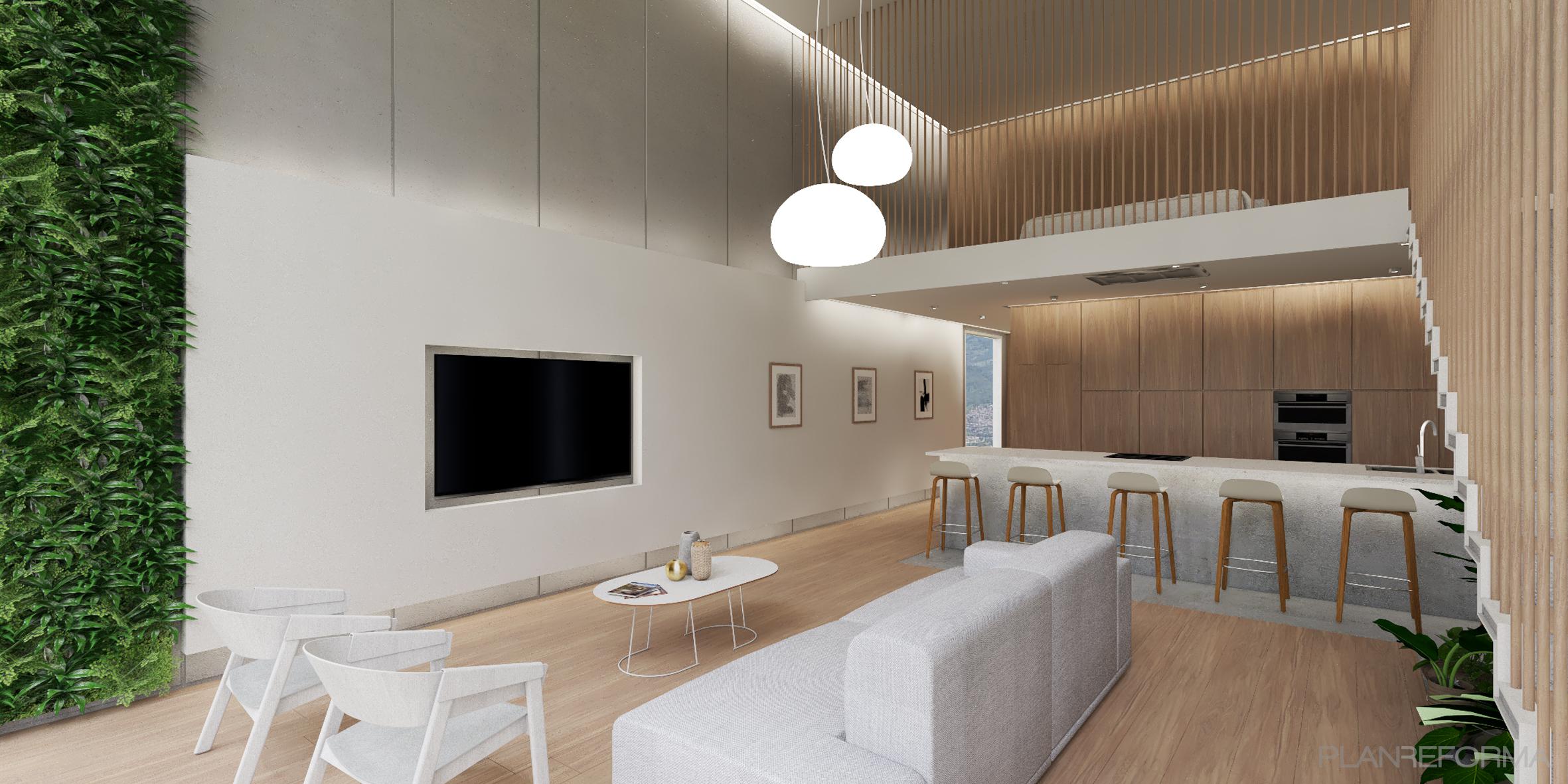 Loft Estilo moderno Color marron, beige, plateado  diseñado por Tito Andrade | Interiorista | Copyright 4 elementos - Interiorismo & Arquitectura