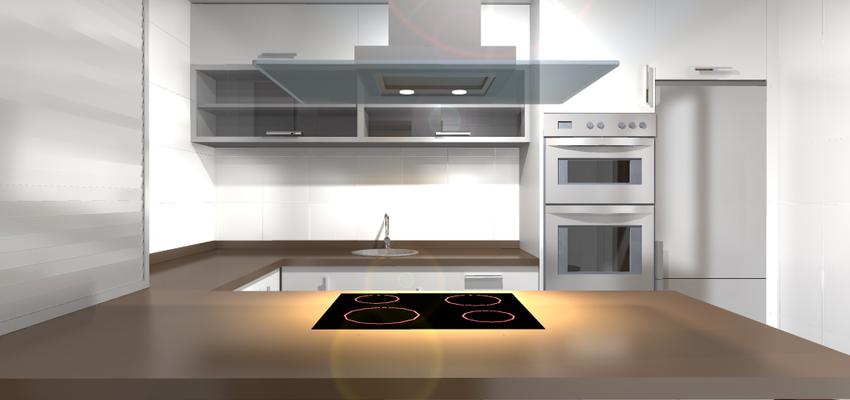 Cocina style moderno color beige, blanco, gris  diseñado por Kenzia | Interiorista 